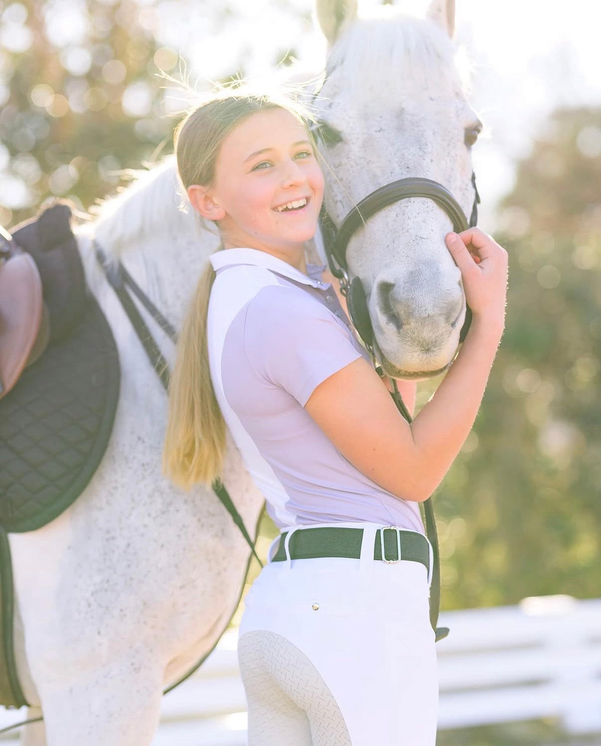 Devon Competition Top Lilac-Short Sleeve